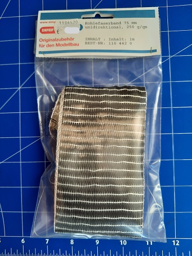 Kohlefaserband 75mm 250g/qm1