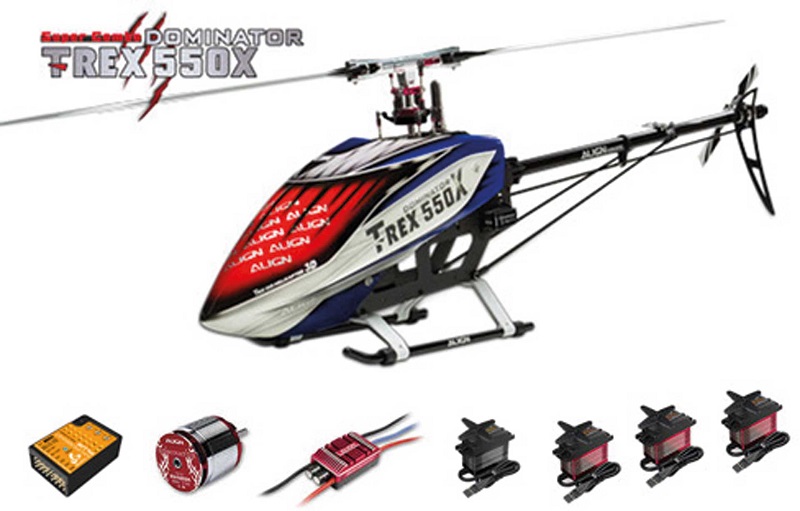 ALIGN T-REX 550X DOMINATOR SUPER COMBO DS820/DS825 + MB Hubschrauber / Helikopter