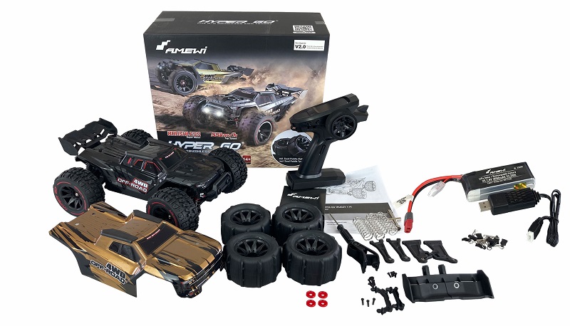 Hyper Go Truggy Brushless 4WD 1:14 RTR Schwarz