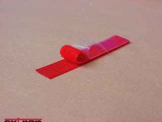 Klettband rot / 25mm ( VE=250 mm)